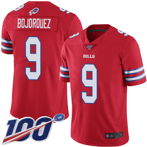 Men Buffalo Bills #9 Corey Bojorquez Limited Red Rush Vapor Untouchable 100th Season NFL Jersey->buffalo bills->NFL Jersey